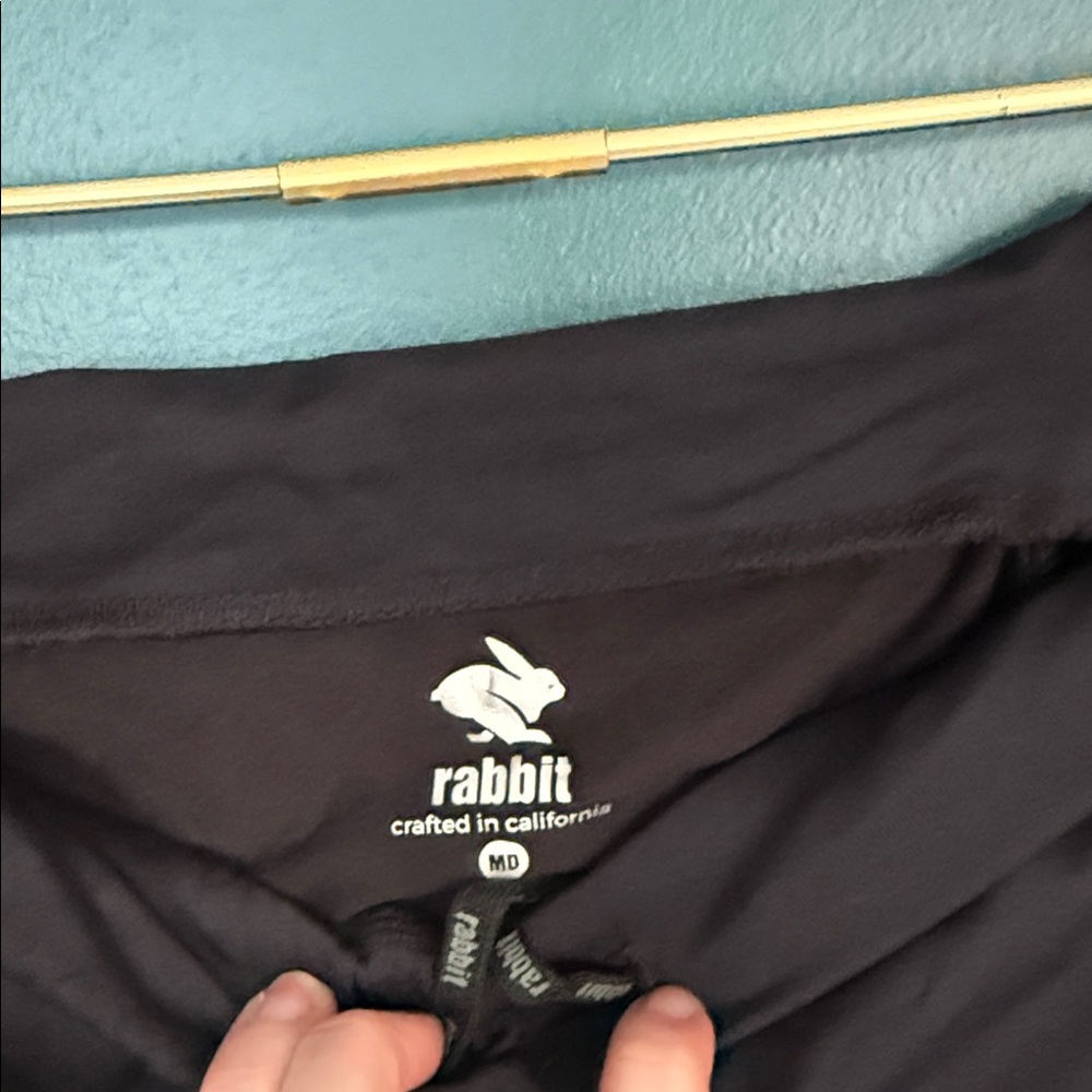 Men’s Rabbit Black Athletic Track Joggers - Picture 2 of 3
